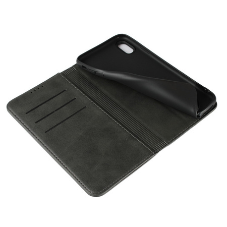 Etui D-Pro Flip Cover Wallet Case z klapką magnetyczną portfel iPhone XS Max (Czarny)