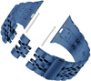 Jubilee 7 Row Steel Link stalowa bransoleta pasek do Apple Watch 42/44/45/49mm ((Blue Iridiscent)