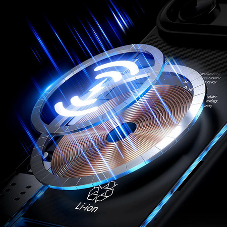 Etui D-Pro Stealth Carbon MagSafe Stand Case obudowa magnetyczna karbonowa magnes stojak podstawka do Apple iPhone 17 (Czarny)