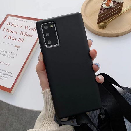 Etui D-Pro Crossbody XL obudowa pasek smycz zawieszka na ramię szyję do Samsung Galaxy S23 (Czarny)