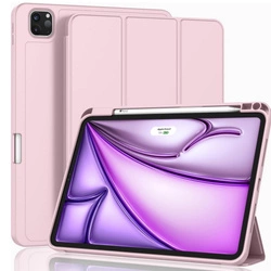 Etui D-Pro Smart Cover Case pokrowiec obudowa z klapką z uchwytem na rysik do Apple iPad Pro 13" 7 Gen. M4 (2024) / 8 Gen. M5 (2025) (Różowy)