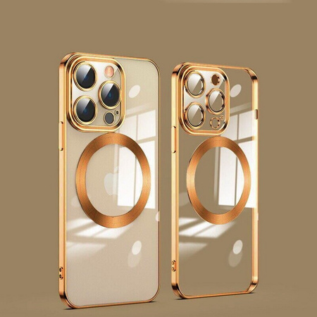Etui Shiny TPU Case obudowa magnetyczna do MagSafe iPhone 12 (Złoty)