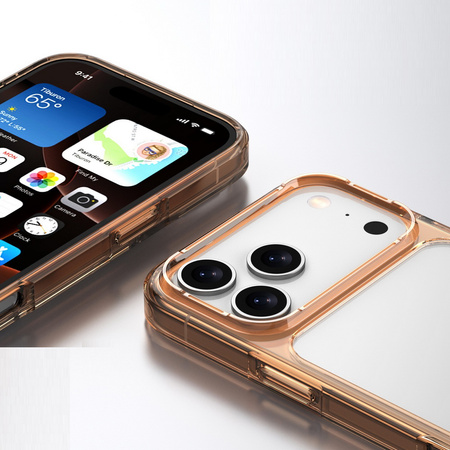 Etui D-Pro Quartz Crystal TPU+PC obudowa hybrydowa wzmacniana do Apple iPhone 17 Pro Max (Przezroczysty)