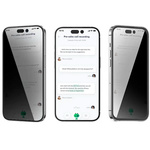 Szkło hartowane XHD Privacy Anti-Spy Glass prywatyzująca zaciemniająca antyszpiegowskia szybka ochronna na ekran do Apple iPhone 15/16