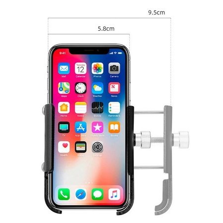 Uchwyt rowerowy motocyklowy na telefon kierownicę rower motor hulajnogę (Czarny + czerwony)