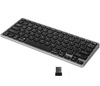 Klawiatura bezprzewodowa Bluetooth 3.0 / 5.0 / 2.4G USB do komputera PC Macbook iMac iPad Windows Android Smart TV (Space Gray / Szary)