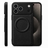 Etui D-Pro Vegan Leather MagSafe Case obudowa magnetyczna iPhone 17 Pro (Czarny)