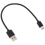 Kabel przewód USB do USB-C Typ-C krótki 20cm 0,2m (Czarny)