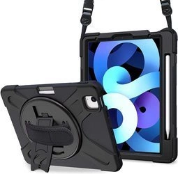 D-Pro 360 Armor Strap Case etui pancerne z uchwytem na rękę i paskiem na ramię iPad Pro 12.9 (2018/2020/2021/2022) / Air 13 M2/M3 (2024/2025)