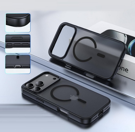 Etui D-Pro Matte Hybrid MagSafe Case obudowa magnetyczna iPhone 17 Pro (Pomarańczowy)