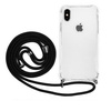 Etui D-Pro Crossbody TPU etui na sznurku z paskiem na ramię do iPhone XR (Czarny)