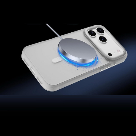 Etui D-Pro Matte Hybrid MagSafe Case obudowa magnetyczna iPhone 17 Pro (Biały)