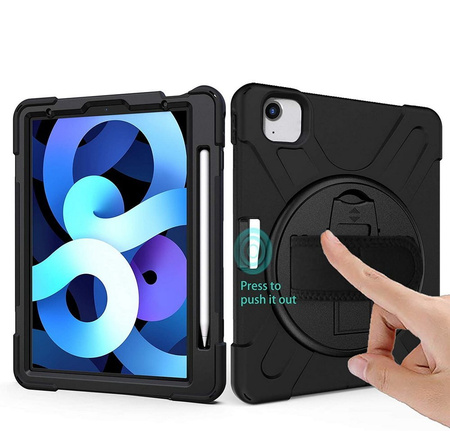 D-Pro 360 Armor Strap Case etui pancerne z uchwytem na rękę i paskiem na ramię iPad Pro 12.9 (2018/2020/2021/2022) / Air 13 M2/M3 (2024/2025)