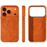 Etui D-Pro Alcantara® oryginalna włoska tkanina zamszowa obudowa z magnesem MagSafe do Apple iPhone 17 Pro Max (Orange / Pomarańczowy)