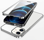 360° AluGlass Case etui magnetyczne aluminium + szkło do iPhone 11 (Silver)
