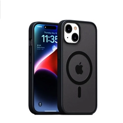 Etui D-Pro Matte Hybrid MagSafe Case obudowa magnetyczna iPhone 15 (Czarny)