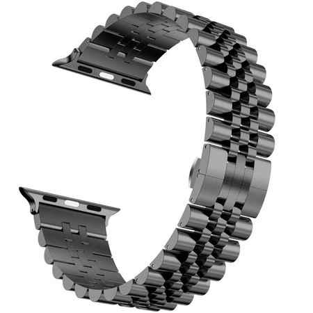 Steel Link Jubilee Bracelet 5-Row bransoleta pasek do Apple Watch 42/44/45/49mm (Black)