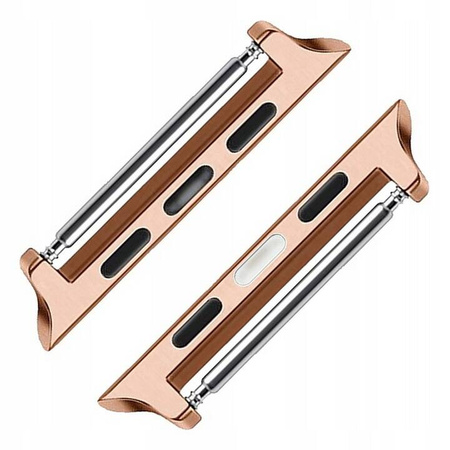 Zestaw zapięć adapterów do paska Apple Watch 4/5/6/7/8/9/10/11/SE/Ultra 1/2/3 44/45/46/49mm (2 szt.) (Różowe złoto)