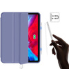 Etui D-Pro Smart Cover Case pokrowiec obudowa z klapką z uchwytem na rysiki iPad Pro 12.9 2018-2022 / Air 13 M2/M3 2024-2025 (Fioletowy)
