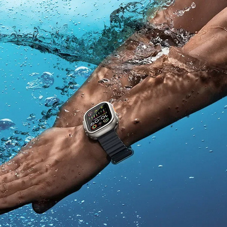 Etui D-Pro Metal Case + Glass 2w1 obudowa metalowa aluminiowa + szklo hartowane na ekran do Apple Watch Ultra 1/2/3 49mm (Natural Titanium / Tytan naturalny)