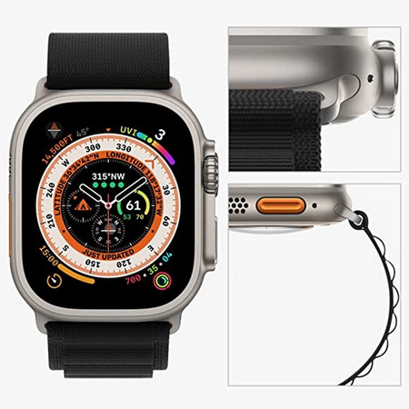 D-Pro Alpine Loop pasek opaska do Apple Watch 4/5/6/7/8/SE/Ultra 42/44/45/49mm (Black)