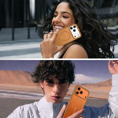 Etui D-Pro Matte Hybrid MagSafe Case obudowa magnetyczna iPhone 17 Pro (Brązowy)