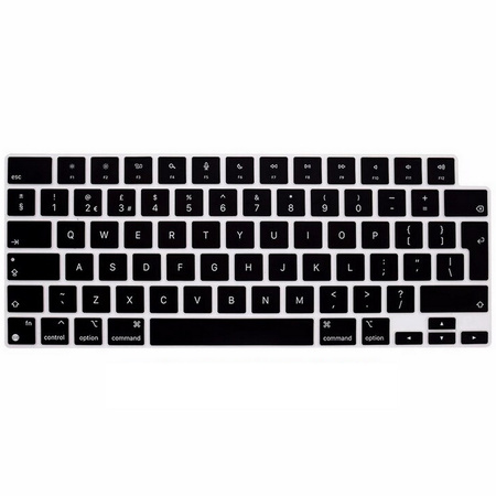 Osłona silikonowa nakładka na klawiaturę do MacBook Pro 14 A2442 A2779 / Pro 16 A2485 A2780 / Air 13 M2 A2681 2022 / Air 15 M2 A2941 (2023) (EU) (Black)