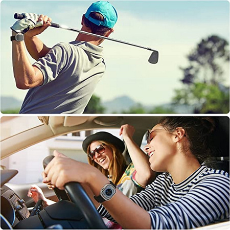 Pasek opaska sportowa D-Pro Ocean Loop do zegarka Apple Watch 4/5/6/7/8/9/10/11/SE/Ultra 1/2/3 44/45/49mm (Czarny)