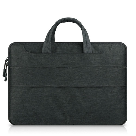 Torba D-Pro Briefcase V3 z paskiem na ramię etui na laptopa Apple MacBook Air Pro 13 14 M1 M2 M3 (Czarna grafitowa)