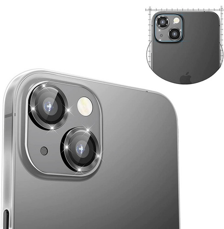 Zestaw szkło szybka ochronna na kamerę aparat obiektyw do iPhone  13 mini/13 (2 szt.) (Niebieski)