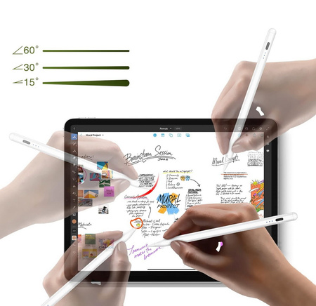 Rysik D-Pro Stylus Pen Pencil 2 Gen. Palm Rejection / Tilt Sensing precyzyjny do rysowania dla Apple iPad (2018-2025) iPad 6/7/8/9/10/11 iPad Mini 5/6/7 iPad Air 3/4/5/6/7/M2/M3 iPad Pro 11" 1/2/3/4/5/M4 iPad Pro 12.9" 3/4/5/6 iPad Pro 13" 7 M4 (Złoty)