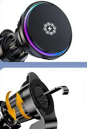 Ładowarka indukcyjna 15W LED TEC Refrigeration z wentylatorem chłodzącym bezprzewodowa magnetyczna samochodowa uchwyt do auta MagSafe iPhone 12/13/14/15/16