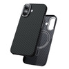 Etui D-Pro Carbon Kevlar® Air Slim Case 1500D MagSafe magnetyczna mocna cienka obudowa do Apple iPhone 17 (Czarny)