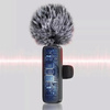 Mikrofon zewnętrzny krawatowy bezprzewodowy z odbiornikiem USB-C Typ-C + Adapter do Apple Lightning iPhone Android + DeadCat osłona przeciwwietrzna Vlog Podcast YouTube TikTok Stream Transmisja (2 szt.)