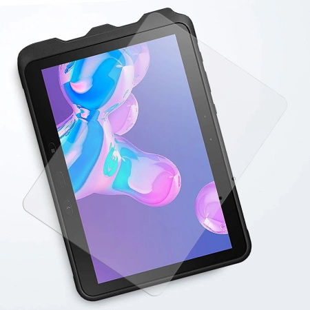 Zestaw D-Pro 360 Armor Strap Case etui pancerne z uchwytem na rękę i paskiem na ramię do Samsung Galaxy Tab Active Pro 10.1 (T540/T545/T547) / Tab Active4 Pro (T630/T636/T638)  + szkło ochronne
