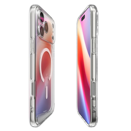 Etui Spigen Ultra Hybrid Case MagSafe obudowa mocna wzmacniana do Apple iPhone 17 Pro Max (Przezroczysty/Biały)