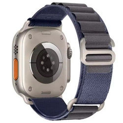 Pasek MFC Alpine X Nylon Loop Band opaska sportowa nylonowa do Apple Watch 4/5/6/7/8/9/10/11/SE/Ultra 1/2/3 44/45/46/49mm (Blue Gray / Niebieski Szary)