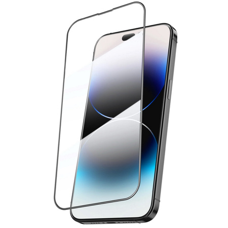 Szkło hartowane XHD Silicone Edge Glass szybka ochronna na ekran z gumową ramką do Apple iPhone 14 Pro