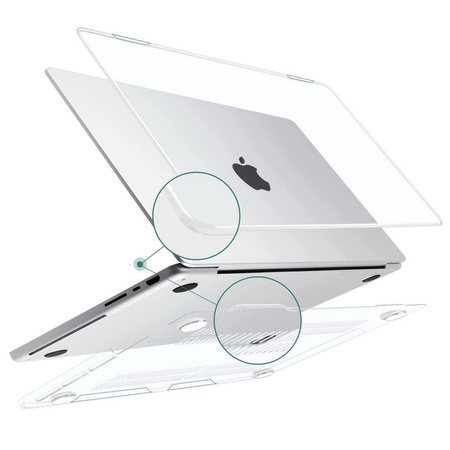 Etui Hard Case obudowa do Apple MacBook Pro 14 M1 A2442 (2021) / M2 A2779 (2023) / M3 A2918/A2992 (2023) / M4 A3112/A3185/A3401 (2024) / M5 (2025) (Przezroczysty Połysk)