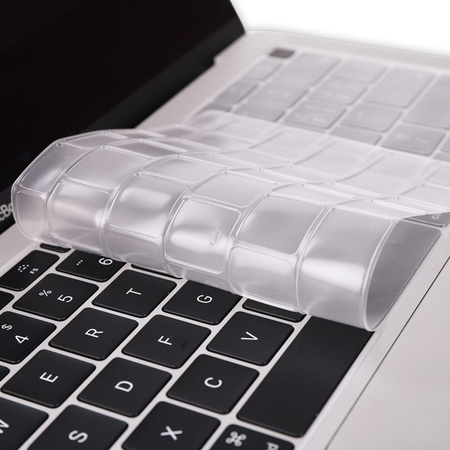 Osłona silikonowa nakładka na klawiaturę do MacBook Pro 14/Pro 16 M1/M2/M3/M4 / Air 13/Air 15 M2/M3/M4 (EU) (Przezroczysty)
