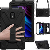 Zestaw D-Pro 360 Armor Strap Case etui pancerne z uchwytem na rękę i paskiem na ramię do Samsung Galaxy Tab Active 5 (X300/X306B) 2024 + szkło ochronne i ładowarka z kablem 