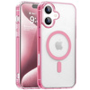 Etui D-Pro Clear Matte Hybrid MagSafe Case obudowa magnetyczna do iPhone 16 (Różowa)