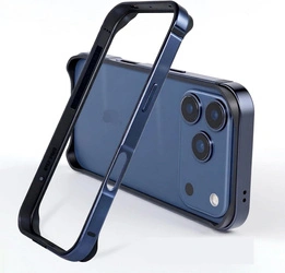 Etui D-Pro Bumper Metal+TPU ramka ochronna aluminium+guma do Apple iPhone 17 Pro (Deep Blue / Granatowy)