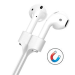Linka D-Pro Magnetic Strap pasek magnetyczny na szyję do słuchawek Apple AirPods 1/2/3/4/Pro 1/2/3 (Biały)