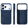 Etui D-Pro Alcantara® oryginalna włoska tkanina zamszowa obudowa z magnesem MagSafe do Apple iPhone 17 Pro Max (Navy / Granatowy)