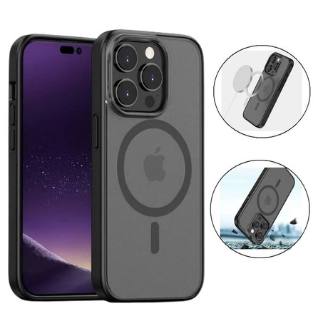 D-Pro Matte Hybrid MagSafe etui magnetyczne iPhone 13 Pro (Black)