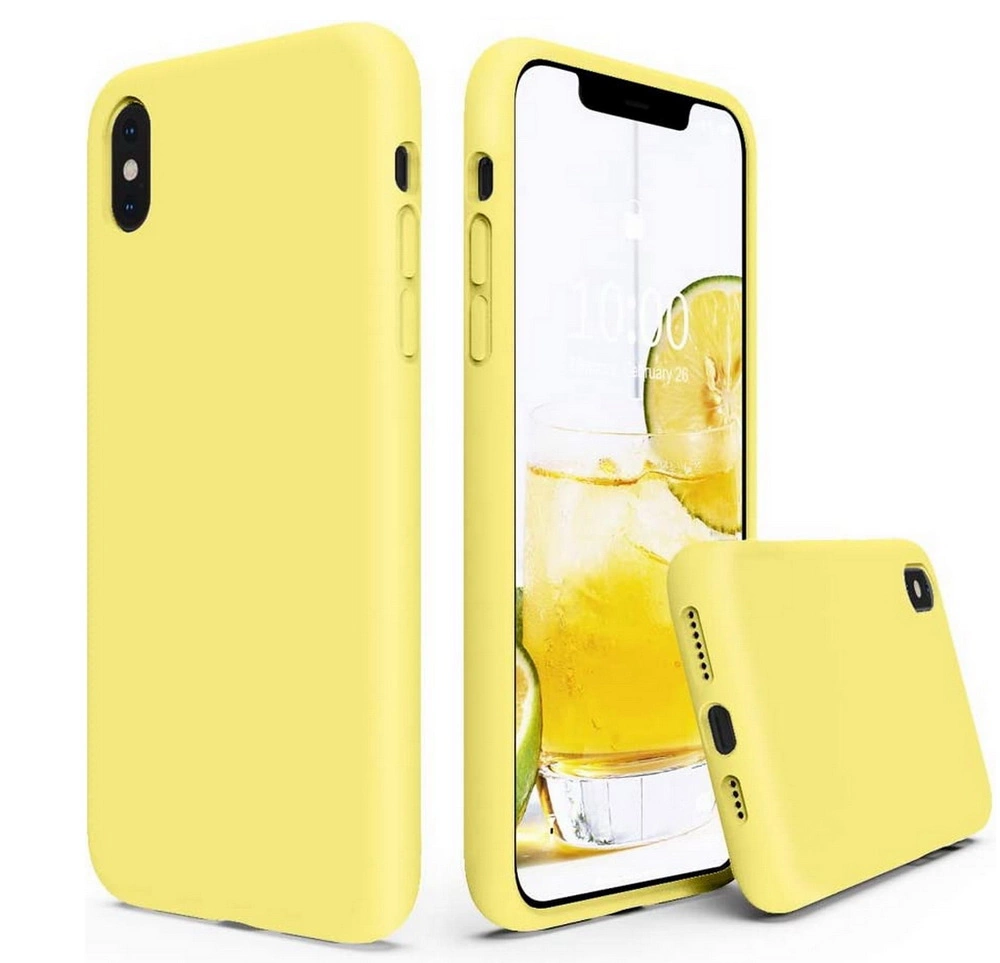 DPro Liquid Silicone Case etui obudowa iPhone XS Max (Yellow) Apple iPhone \ iPhone XS Max
