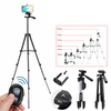 Statyw fotograficzny Tripod 103cm uchwyt na telefon aparat kamerę + pilot Bluetooth (Czarny)