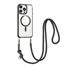 Etui D-Pro Crossbody T-Crystal Magsafe na sznurku z demontowalnym paskiem na ramię smycz na szyję do iPhone 16 Pro (Różowy)