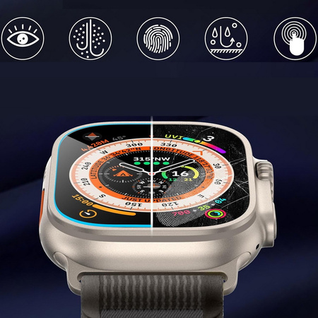 Szkło hartowane EX Pro Hard Glass przezroczyste bezramkowe ochronne z aplikatorem na ekran do Apple Watch Ultra 1/2/3 49mm